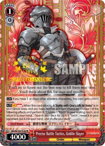 Precise Battle Tactics, Goblin Slayer (GBS/BCS2019-06 PR) [Bushiroad Event Cards]