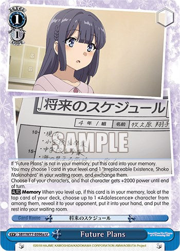 Future Plans [Rascal Does Not Dream of a Dreaming Girl]