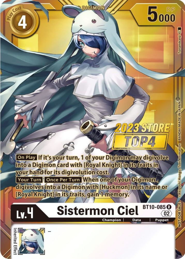 Sistermon Ciel [BT10-085] (2023 Store Top 4) [Xros Encounter Promos]