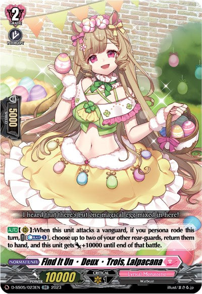 Find It Un•Deux•Trois, Lalpacana (D-SS05/023EN) [Festival Booster 2023]