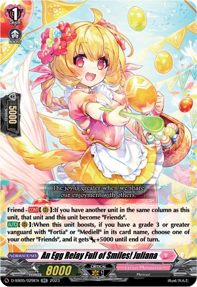 An Egg Relay Full of Smiles! Juliana (D-SS05/029EN) [Festival Booster 2023]