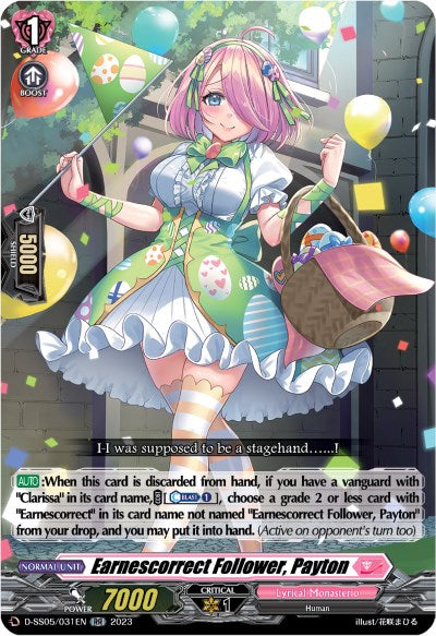 Earnescorrect Follower, Payton (D-SS05/031EN) [Festival Booster 2023]
