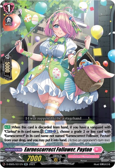 Earnescorrect Follower, Payton (D-SS05/031EN) [Festival Booster 2023]