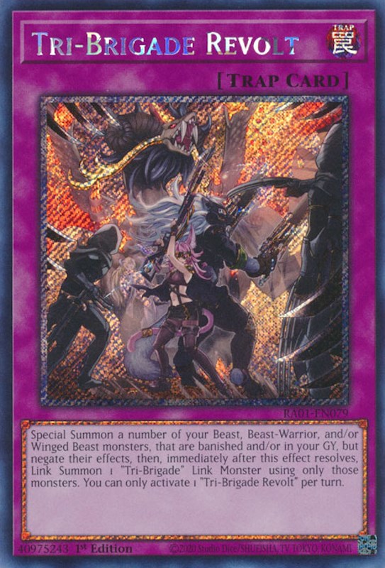 Tri-Brigade Revolt [RA01-EN079] Platinum Secret Rare