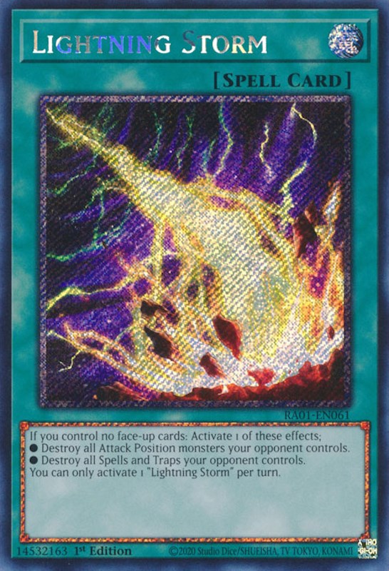 Lightning Storm [RA01-EN061] Platinum Secret Rare