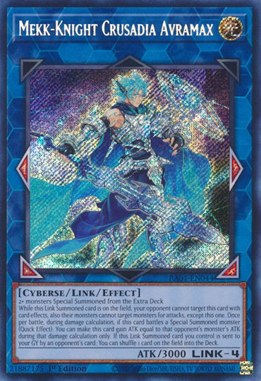 Mekk-Knight Crusadia Avramax [RA01-EN044] Secret Rare