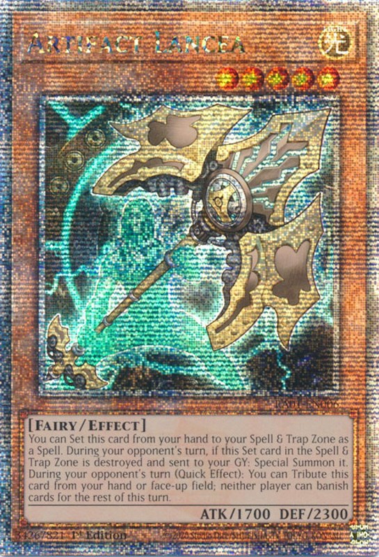 Artifact Lancea [RA01-EN006] Quarter Century Secret Rare