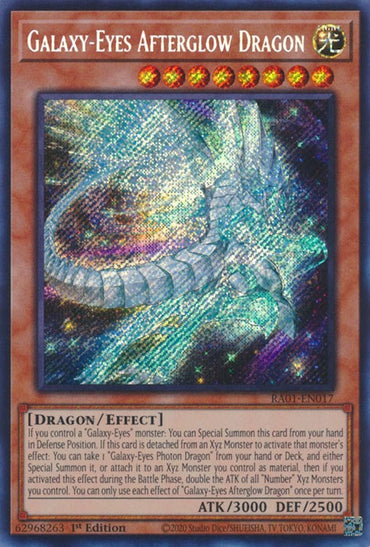 Galaxy-Eyes Afterglow Dragon [RA01-EN017] Secret Rare