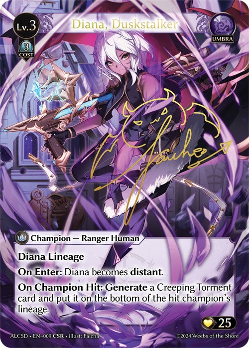 Diana, Duskstalker (CSR) (9) [Alchemical Revolution: Starter Decks]