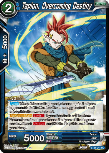 Tapion, Overcoming Destiny (BT24-041) [Beyond Generations]