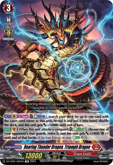 Roaring Thunder Dragon, Triumph Dragon (DZ-TD01/001EN) [Start Up Trial Deck: Dragon Empire]