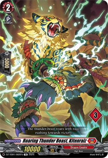 Roaring Thunder Beast, Kitenraiz (3) (DZ-TD01/002EN) [Start Up Trial Deck: Dragon Empire]