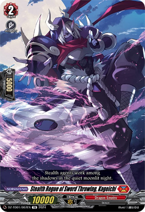 Stealth Rogue of Sword Throwing, Kageichi (DZ-TD01/007EN) [Start Up Trial Deck: Dragon Empire]