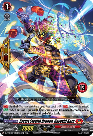 Escort Stealth Dragon, Hayashi Kaze (13) (DZ-TD01/013EN) [Start Up Trial Deck: Dragon Empire]