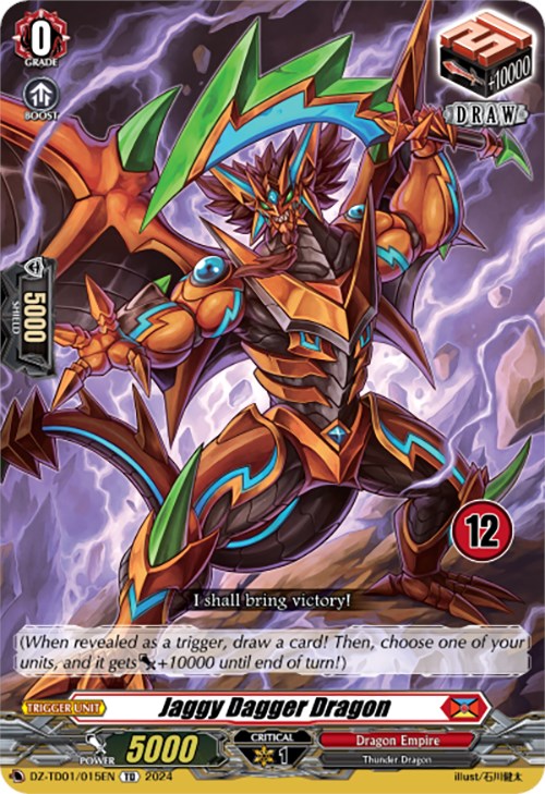 Jaggy Dagger Dragon (12) (DZ-TD01/015EN) [Start Up Trial Deck: Dragon Empire]