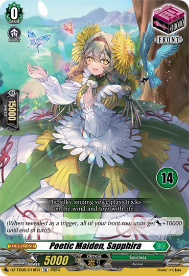 Poetic Maiden, Sapphira (14) (DZ-TD05/016EN) [Start Up Trial Deck: Stoicheia]