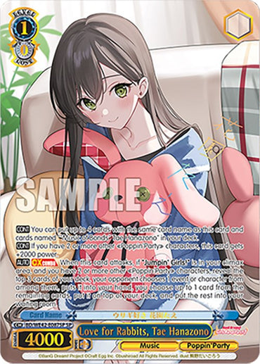 Love for Rabbits, Tae Hanazono (BD/WE42-E087SP SP) [BanG Dream! Girls Band Party! Countdown Collection]
