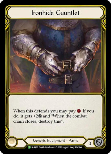 Ironhide Gauntlet (Golden) [FAB150] (Promo)  Cold Foil