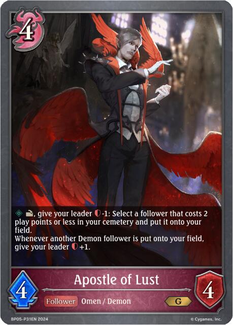 Apostle of Lust - P31EN (Foil) (BP05-P31EN) [Omens Eternal]