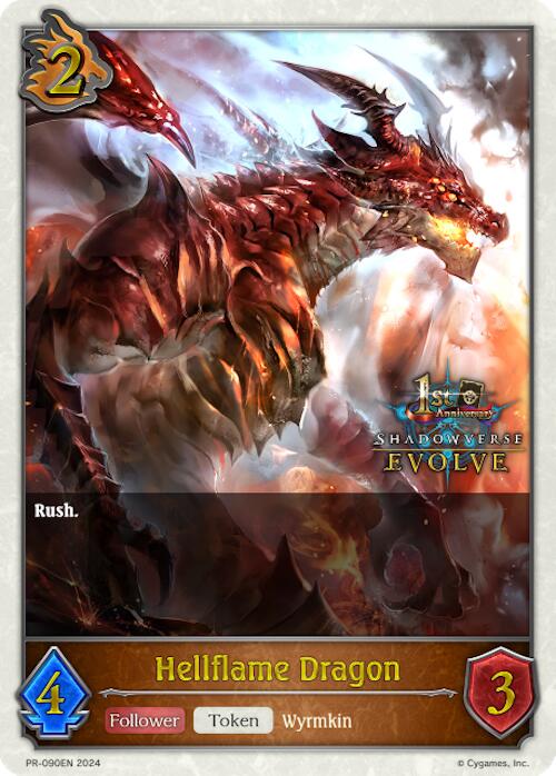 Hellflame Dragon (1st Anniversary Stamped) (PR-090EN) [Promotional Cards]