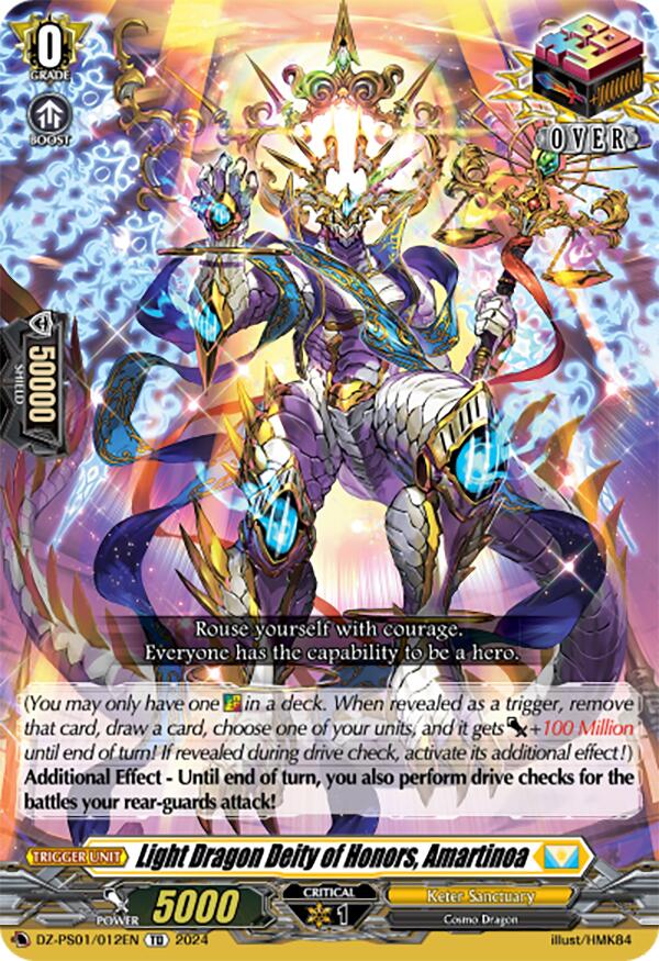 Light Dragon Deity of Honors, Amartinoa (DZ-PS01/012EN) [DZ-PS01: Premium Deckset 