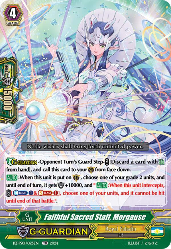 Faithful Sacred Staff, Morgause (DZ-PS01/025EN) [DZ-PS01: Premium Deckset 