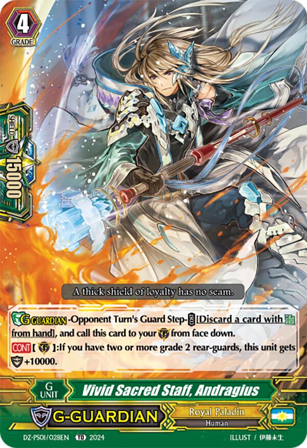 Vivid Sacred Staff, Andragius (DZ-PS01/028EN) [DZ-PS01: Premium Deckset 