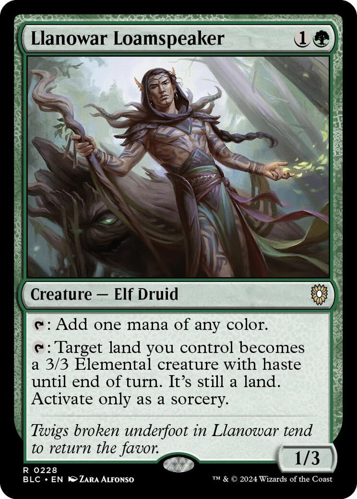 Llanowar Loamspeaker [Bloomburrow Commander]