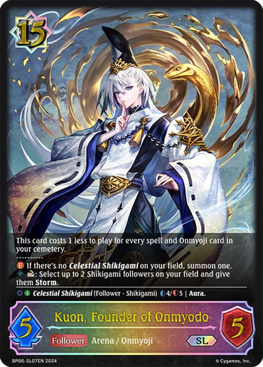 Kuon, Founder of Onmyodo (BP06-SL07EN) [Paragons of the Colosseum]