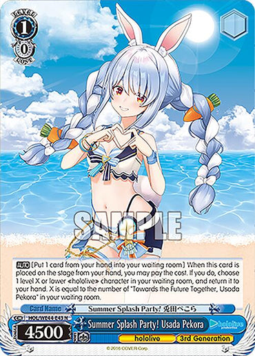 Summer Splash Party! Usada Pekora (HOL/WE44-E43 N) [hololive production Summer Collection Premium Booster]