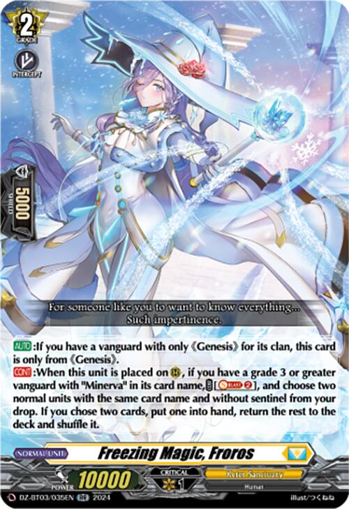 Freezing Magic, Froros (DZ-BT03/035EN) [Dimensional Transcendence]