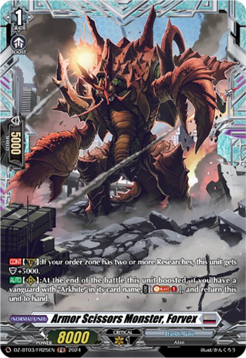 Armor Scissors Monster, Forvex (DZ-BT03/FR25EN) [Dimensional Transcendence]