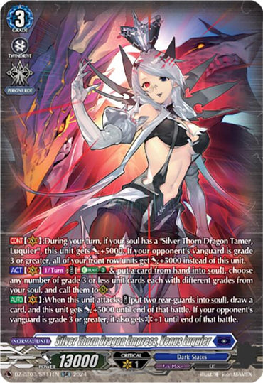 Silver Thorn Dragon Empress, Venus Luquier (DZ-BT03/SR11EN) [Dimensional Transcendence]