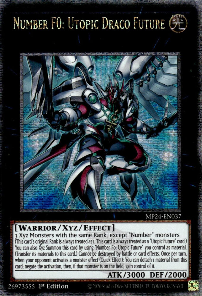 Number F0: Utopic Draco Future [MP24-EN037] Quarter Century Secret Rare