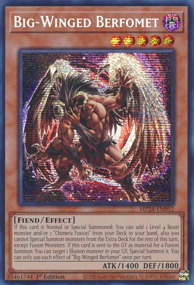 Big-Winged Berfomet [MP24-EN092] Prismatic Secret Rare