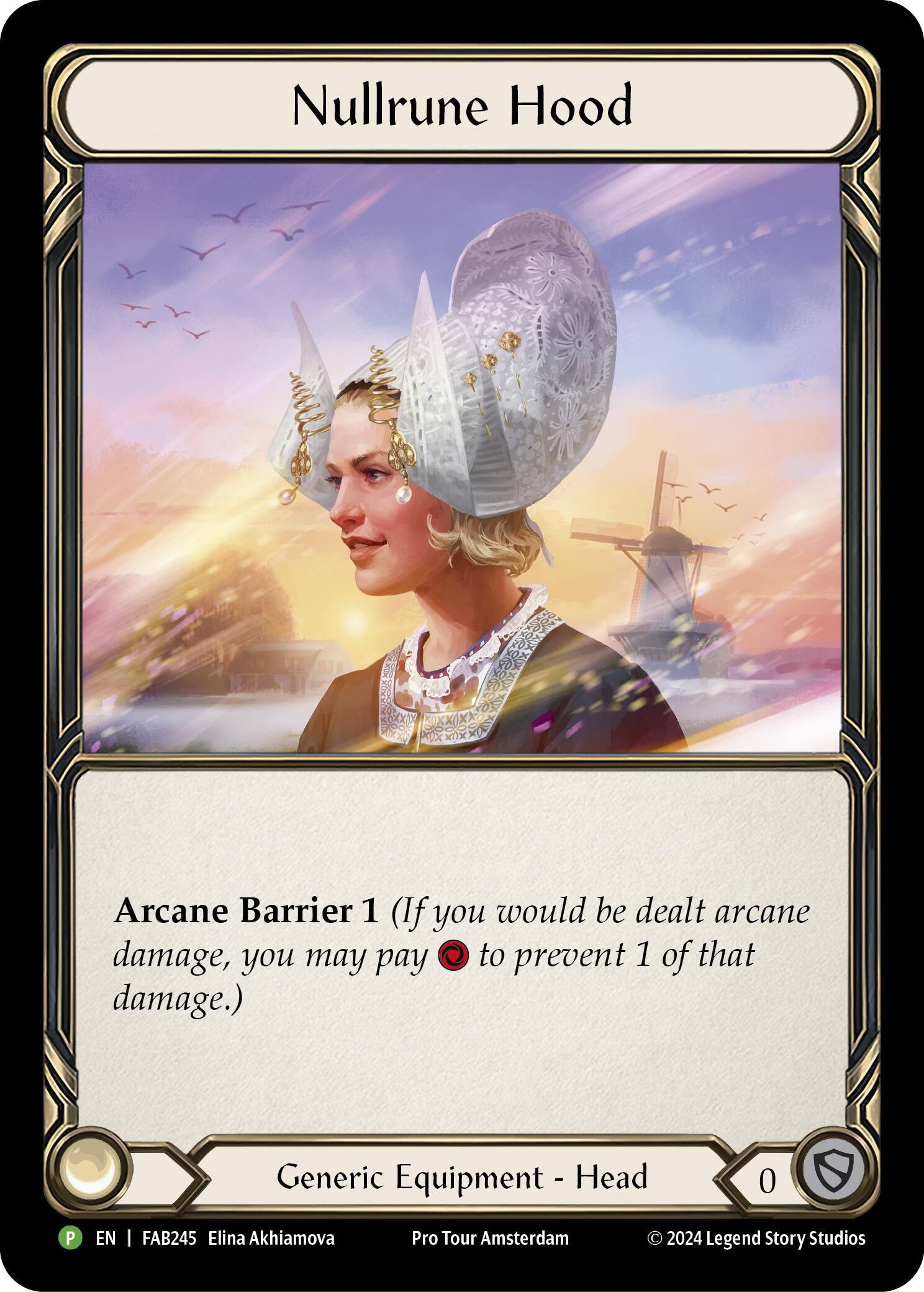 Nullrune Hood (Cold Foil) [FAB245] (Promo)  Rainbow Foil