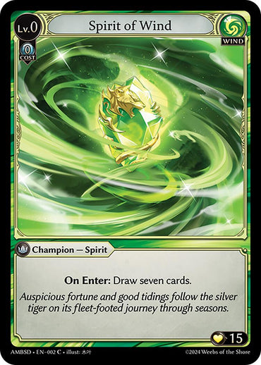 Spirit of Wind (002) [Mortal Ambition Starter Decks]