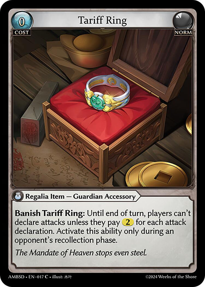 Tariff Ring (017) [Mortal Ambition Starter Decks]