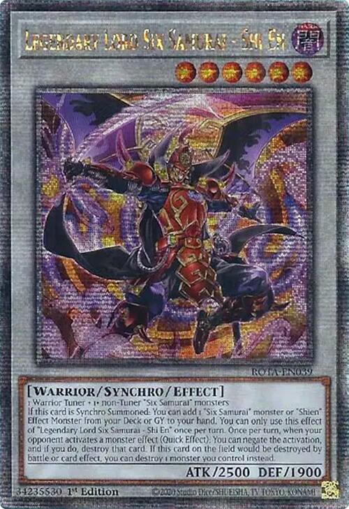 Legendary Lord Six Samurai - Shi En (Quarter Century Secret Rare) [ROTA-EN039] Quarter Century Secret Rare