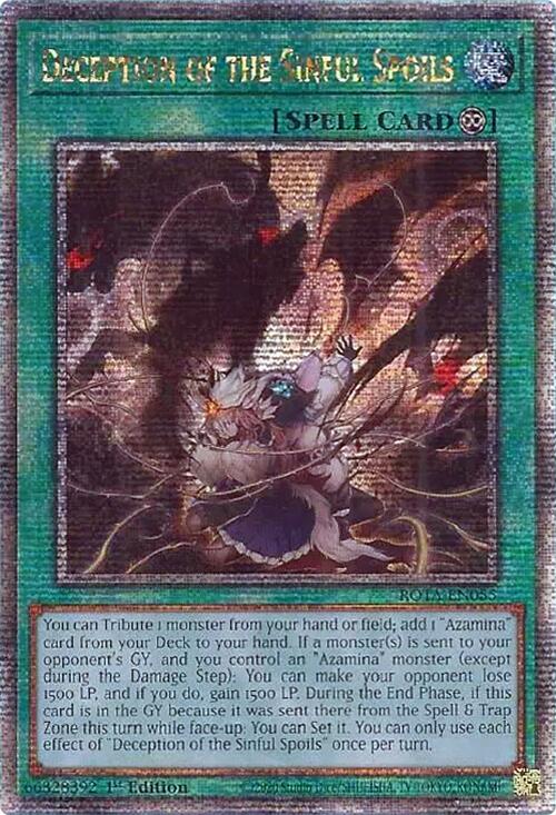 Deception of the Sinful Spoils (Quarter Century Secret Rare) [ROTA-EN055] Quarter Century Secret Rare