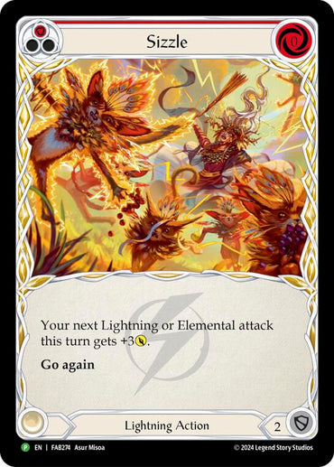 Sizzle (Red) [FAB274] (Promo)  Rainbow Foil
