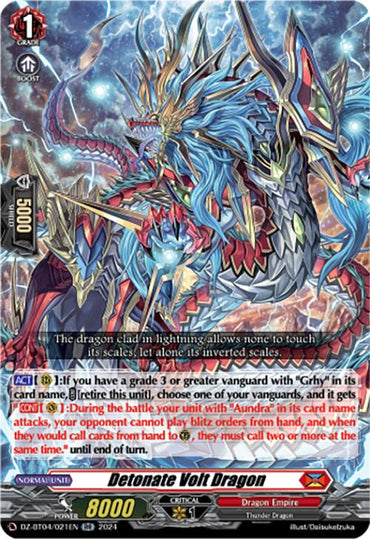 Detonate Volt Dragon (DZ-BT04/021EN) [Destined Showdown]