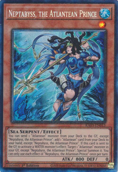 Neptabyss, the Atlantean Prince (CR) [RA03-EN013] Prismatic Collector's Rare