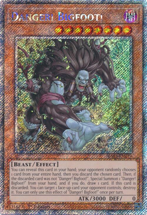 Danger! Bigfoot! (Platinum Secret Rare) [RA03-EN019] Platinum Secret Rare