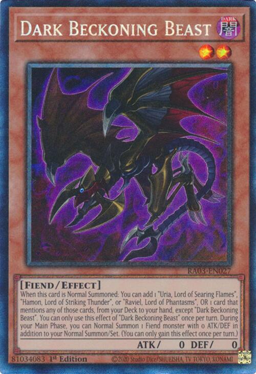 Dark Beckoning Beast (CR) [RA03-EN027] Prismatic Collector's Rare