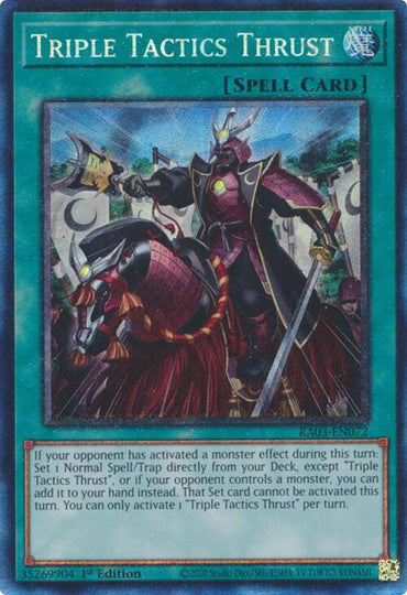 Triple Tactics Thrust (CR) [RA03-EN072] Prismatic Collector's Rare