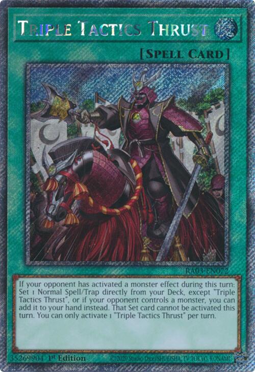 Triple Tactics Thrust (Platinum Secret Rare) [RA03-EN072] Platinum Secret Rare