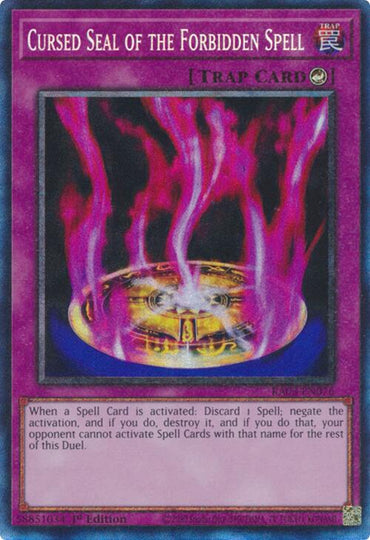 Cursed Seal of the Forbidden Spell (CR) [RA03-EN076] Prismatic Collector's Rare