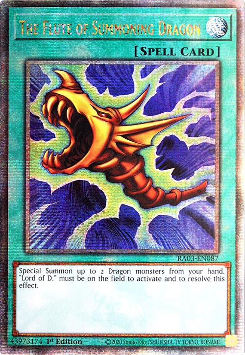 The Flute of Summoning Dragon (Quarter Century Secret Rare) [RA03-EN087] Quarter Century Secret Rare