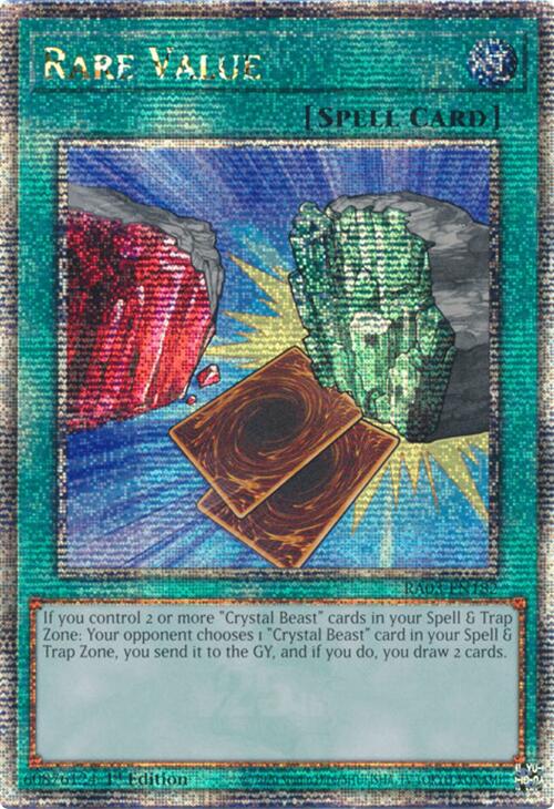 Rare Value (Quarter Century Secret Rare) [RA03-EN182] Quarter Century Secret Rare